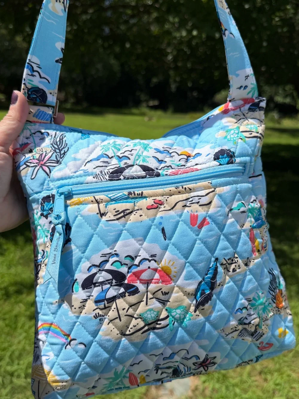 Vera Bradley Hipster Crossbody Bag Beach Treasures NWT Retired Cotton